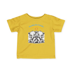 Two Cute Baby Elephants Kids Tee